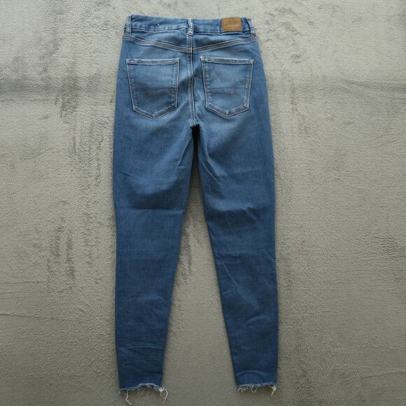 American Eagle Jeans Women's Size 4R Blue High-Rise Jegging Denim 27" Inseam - Picture 13 of 16